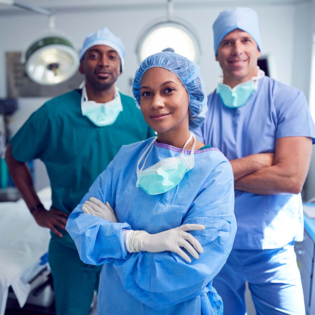 Surgical team posing