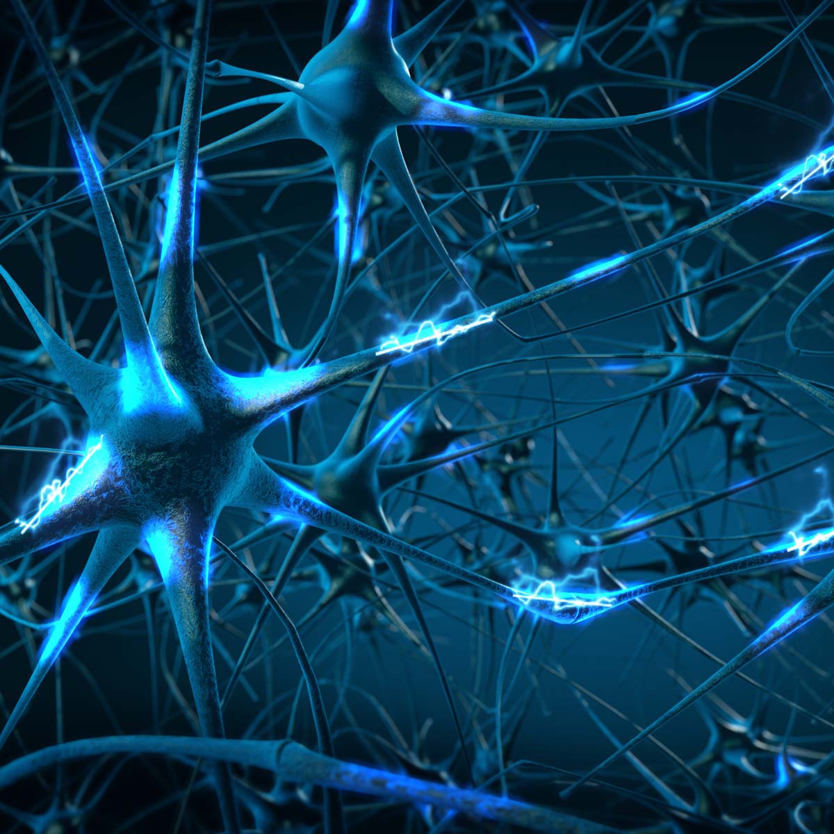 Illustration of nerves firing